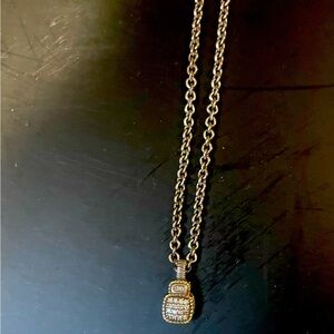 Judith Ripka sterling Silver white sapphire necklace